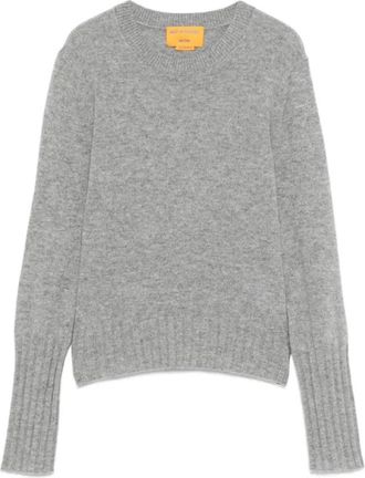 Guest In Residence Gekrompen Crewneck Sweater - Dames - Cashmere truien - Grijs - M - Truien & Vesten