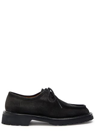 Legres Suede Derby Shoes - Black - 38 (IT38/ UK5)
