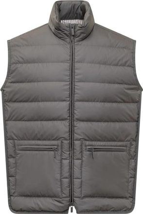 Thom Browne Down Knit Vest - Heren - Bodywarmers - Grijs - L - Jassen