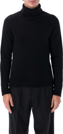 Tom Ford High Neck Knit Sweater with Ribbed Detailing