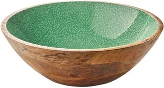 Zassenhaus Mango Wood Lacquered Large Serving Bowl, 13.75 x 4.7 in Green at Nordstrom
