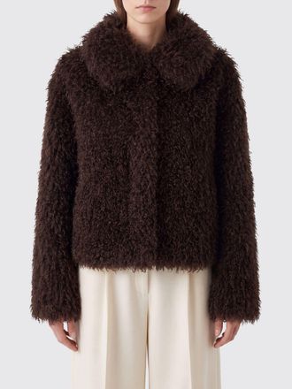 Tagliatore Short Faux Fur Jacket with Classic Collar