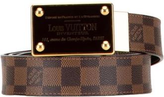 Louis Vuitton Pre-owned Damier Ebene Canvas Belt - female - Louis Vuitton Vintage - Vintage Belts - Brown - ONE SIZE - Pre-owned