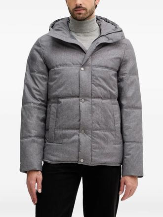 Benetton hooded padded jacket - Grigio