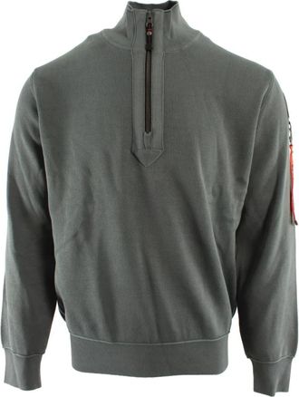 Parajumpers Basic Scoe Half-zip Jumper - Heren - Vesten met rits - Grijs - M - Katoen - Hoodies & sweatvesten