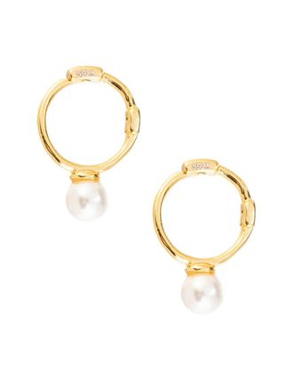 Eyecandy LA Eye Candy La Luxe Collection 24K Plated Cz Lita Huggie Earrings