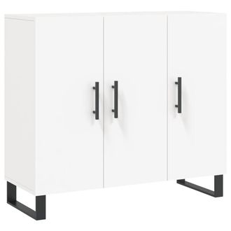 Berkfield Home Sideboard White 90x34x80 cm Engineered Wood | Size: 90 x 34 x 80 cm