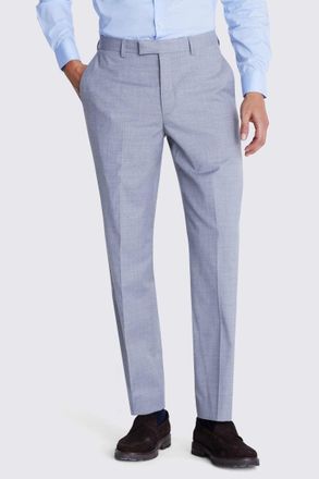 Moss Regular Fit Light Grey Stretch Trousers