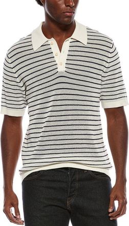 Slate & Stone Textured Stripe Polo Sweater