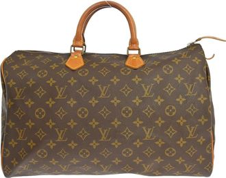 Louis Vuitton Speedy Handbag Monogram Canvas Brown Canvas Handbag (Pre-Owned)