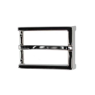 Trafalgar Store 35mm Italian Classic Rectangular Sold Brass Harness Belt Buckle in Shiny Nickel at Nordstrom