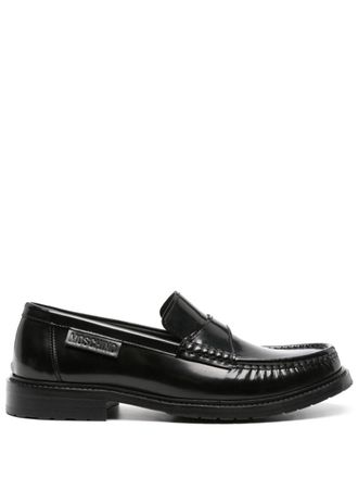 Moschino Mocassini con logo goffrato - Nero