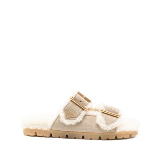 Prada Shearling Slides