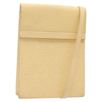 Louis Vuitton Tweedehands leren Louis Vuitton tassen - Dames - Pre-owned - Beige - Maat: ONE Size Leer
