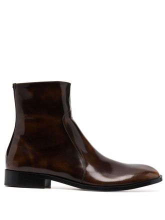 Maison Margiela Stivali cerati - Marrone