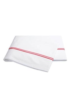 Matouk Essex Flat Sheet in Hibiscus at Nordstrom, Size Full