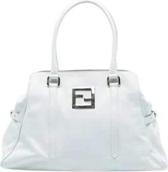 Fendi Pre-owned Vintage Tote Bag - Dames - Vintage Shopper - Wit - ONE Size - Leer - Vintage