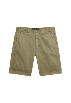 Superdry Chinoshorts SUPERDRY UTILITY CHINO SHORT, Damen, Gr. 28, N-Gr, oil gr&uuml;n, Web, Obermaterial: 98% Baumwolle, 2% Elasthan, unifarben, relaxed fit knielan