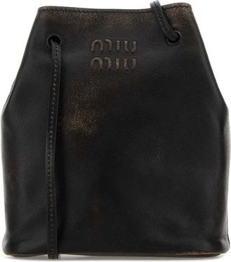 Miu Miu Dark Brown Leather Crossbody Bag