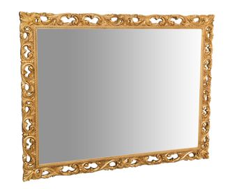Biscottini International Biscottini - Espejo De Pared De Colgar En Madera Con Acabado De Hoja De Oro Antiguo Hecho En Italia