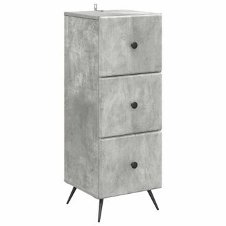 vidaXL Cajonera Gris Hormig&oacute;n 33 X 34,5 X 90 Cm Madera De Ingenier&iacute;a Vidaxl