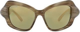 Balenciaga 58mm Cat Eye Sunglasses in Havana Havana Bronze at Nordstrom Rack