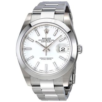 Rolex Pre-owned Rolex Oyster Perpetual White Dial Mens Watch M126300-0005