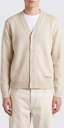 A.P.C. A. P.C. Cardigan in pura lana con scollo a V e logo a contrasto
