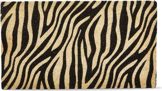 Tag Zebra Non-Slip Coir Mat Multi Coir Everyday in Black at Nordstrom, Size Medium