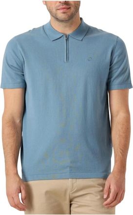 Dstrezzed Blauwe Zip Polo voor Heren - Heren - Polos - Blauw - 2XL - Tops