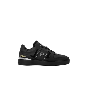 Philipp Plein Sneakers, male, Black, Size: 12 US Low Top Sneakers Mix Cut Studs