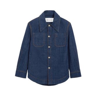 Ami Denim Jackets, male, Blue, Size: XS Worker Jacket
