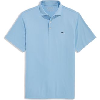 Vineyard Vines Fairwinds Performance Polo in Jake Blue at Nordstrom, Size Xx-Large