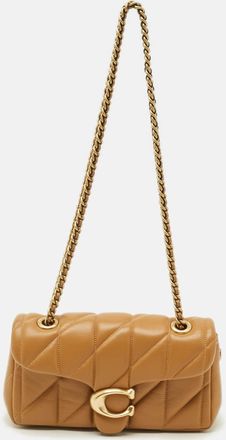 Coach Tabby 20 Pillow Quilting Honey Brown Leather Shoulder Bag