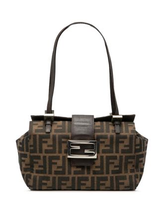 Fendi 2000-2010 Zucca Canvas Bento Box shoulder bag - Brown