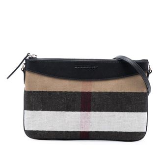 Burberry Pre-owned Burberry Mega Check Canvas Peyton Crossbody CNDONHOUDON
