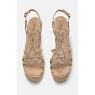 Alma En Pena Wedge Interlaced Strips in Beige at Nordstrom, Size 39