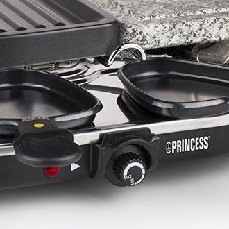 Princess Maquina Raclette 8 Personas 1200w + Piedra Para Asar + Grill - 162710-01-001 Princess