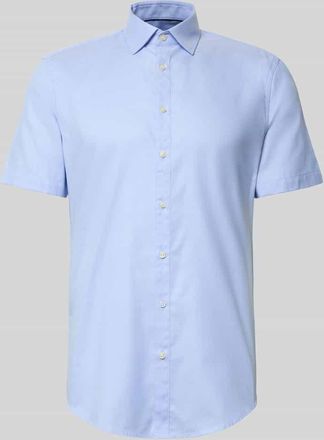 Jake*s Slim Fit Business-Hemd aus Baumwolle mit Kentkragen in Bleu, Gr&ouml;&szlig;e 37/38