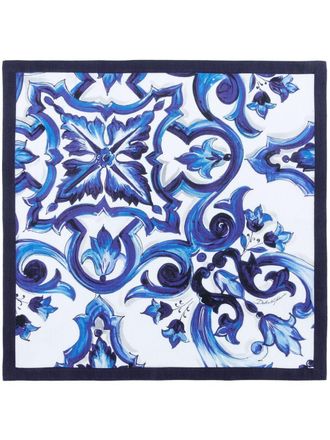 Dolce & Gabbana set of two linen napkins - unisex - Linen/Flax - One Size - Blue