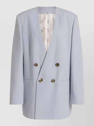 Alberta Ferretti jacket long sleeves padded shoulders buttons lapels