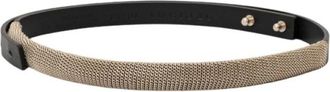 Orciani Nappa Chain Riem - Dames - Riemen - Bruin - 80 CM - Accessoires