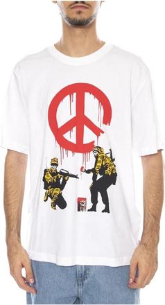 Only & Sons Maglietta girocollo - Heren - T-shirts - Wit - L - Katoen - Tops