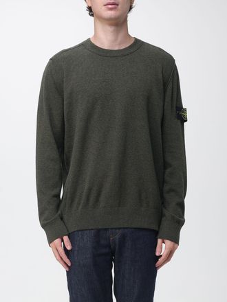 Stone Island Virgin Wool Crewneck Jumper with Compass Logo Patch