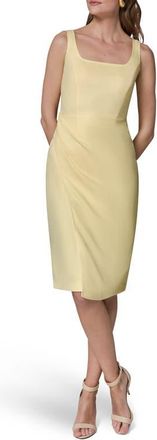 DKNY Faux Wrap Sheath Dress in Panna Cotta at Nordstrom, Size 14