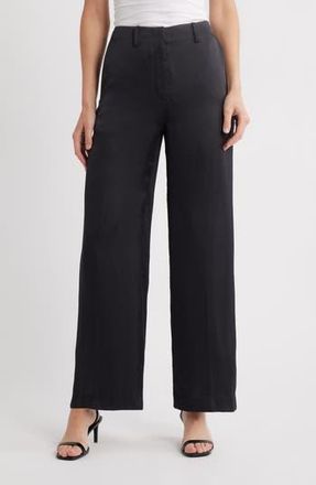 Theory Clean Waist Straight Leg Pants in Black at Nordstrom Rack, Size 16
