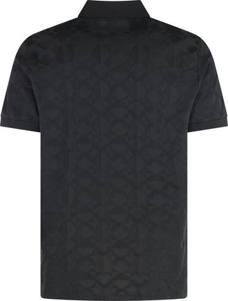 HUGO BOSS Mens Cotton Polo Shirt Black T-shirts And Polos