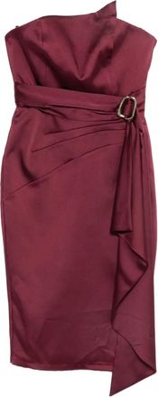 Babylone Paris Eureka midi-jurk met ceintuur - Rood