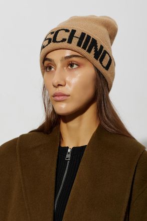 Moschino Cap With Logo, Unisex, Beige