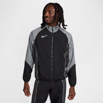 Nike Mens Strike+ Water-Repellent Hooded Soccer Jacket in Black | HJ3802-011